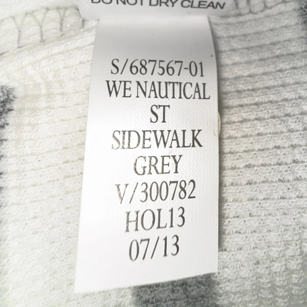 Banana Republic Men’s Pullover Long Sleeve Stripe Crewneck Gray White NWT Size M